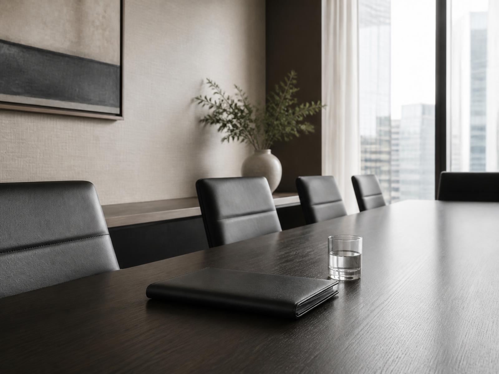 Modern boardroom interior